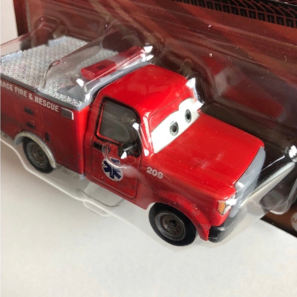 Disney Pixar Cars Diecast - Adam Roadriguez - Race Fire & Rescue Truck - NEW! - Picture 3 of 3